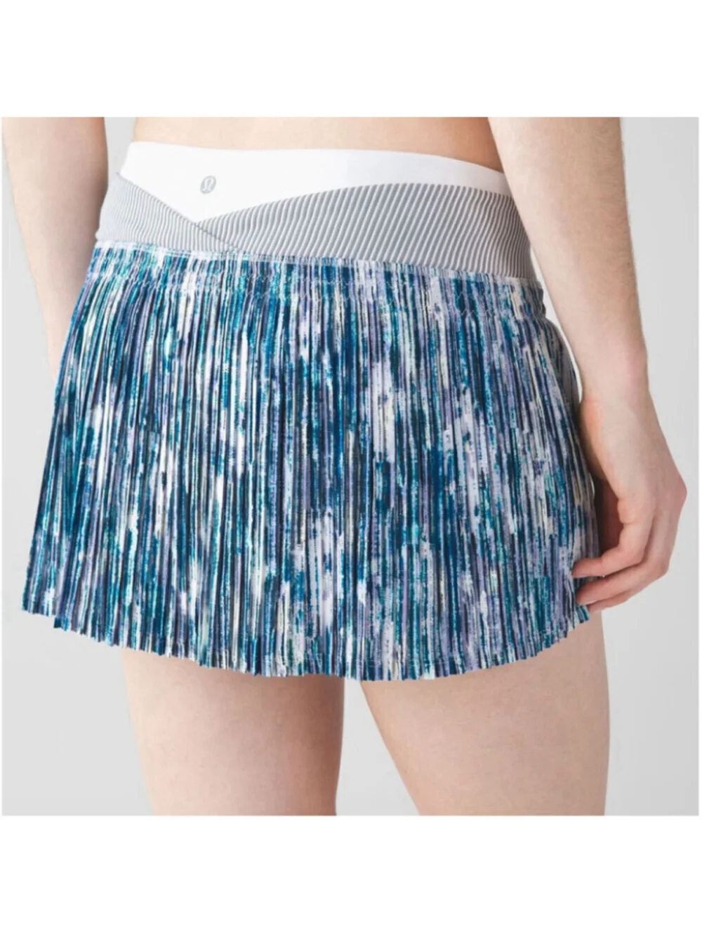 Lululemon Time To Shine Skirt tennis skirt skort Blurry Stripe Battleship sz 10